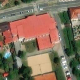 Sand Volleyball Court — aerial view