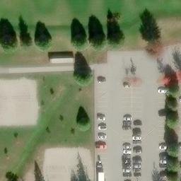 Semiahmoo Town Centre Beach Volleyball Court #1 — aerial view