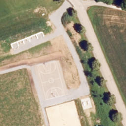 Sand Volleyball Court — aerial view