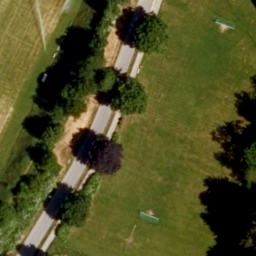 Grass Volleyball Court — aerial view