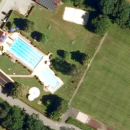 Sand Volleyball Court — aerial view