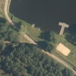Sand Volleyball Court — aerial view