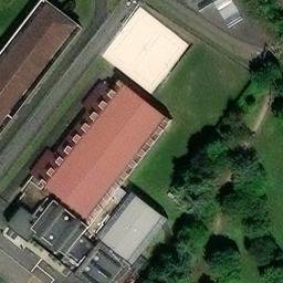 Terrain de Beach-volley — aerial view