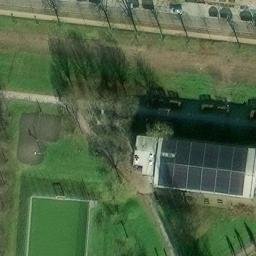 Sand Volleyball Court in Karlsruhe, Baden-Württemberg — aerial view