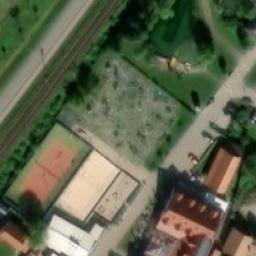 Sand Volleyball Court — aerial view
