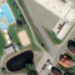 Sand Volleyball Court — aerial view