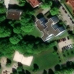 Sand Volleyball Court — aerial view