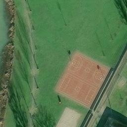 Sand Volleyball Court, Karlsruhe — aerial view