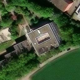 Sand Volleyball Court — aerial view