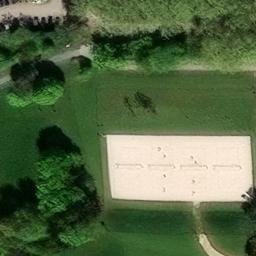 Sand Volleyball Court — aerial view