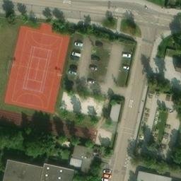 Sand Volleyball Court — aerial view