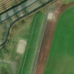 Sand Volleyball Court in Rheinstetten, Baden-Württemberg — aerial view