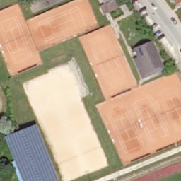 Sand Volleyball Court — aerial view