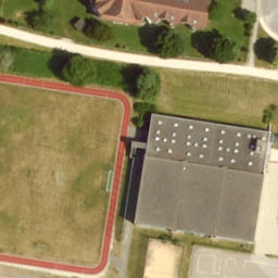 Sand Volleyball Court — aerial view