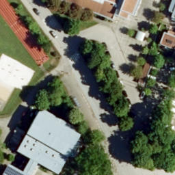 Sand Volleyball Court — aerial view