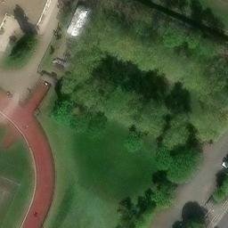 Grass Volleyball Court — aerial view