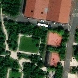Volleyball Court near Aubervilliers — aerial view