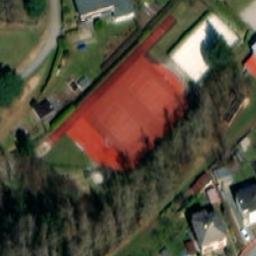 Sand Volleyball Court — aerial view