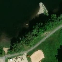 Sand Volleyball Court — aerial view