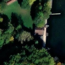 Sand Volleyball Court — aerial view