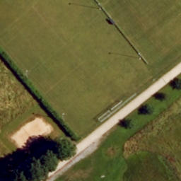 Sand Volleyball Court — aerial view