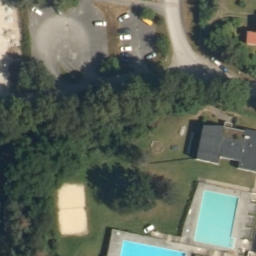 Sand Volleyball Court — aerial view