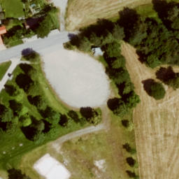 Sand Volleyball Court — aerial view