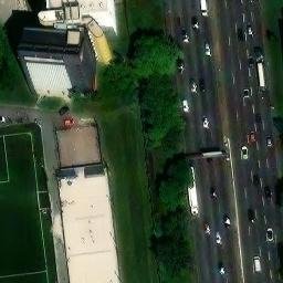 Sand Volleyball Court in Paris, IDF — aerial view