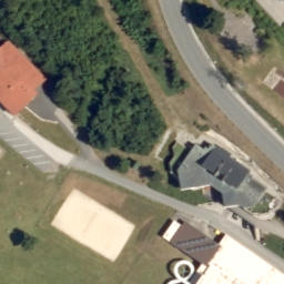 Sand Volleyball Court — aerial view