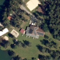 Sand Volleyball Court — aerial view