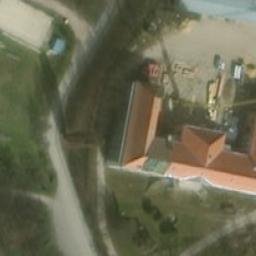 Sand Volleyball Court — aerial view
