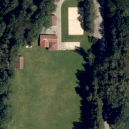 Sand Volleyball Court — aerial view