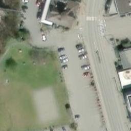 Lake Cowichan Beach Volleyball Court — aerial view