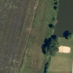 Sand Volleyball Court — aerial view
