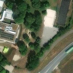 Sand Volleyball Court — aerial view