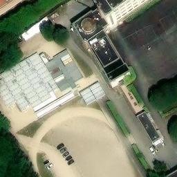 Volleyball Court near Saint-Maur-des-Fossés — aerial view