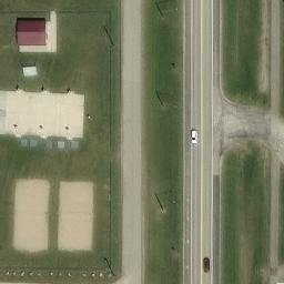 Dunseith Beach Volleyball Court #2 — aerial view