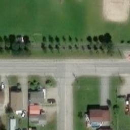 La Sarre Beach Volleyball Court — aerial view