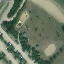 Grass Volleyball Court — aerial view