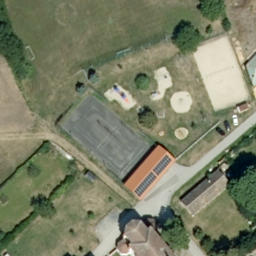 Sand Volleyball Court — aerial view