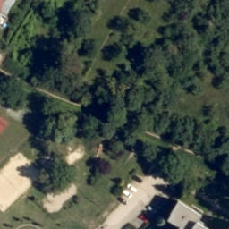 Sand Volleyball Court — aerial view