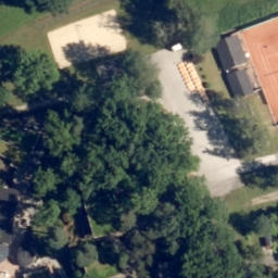 Sand Volleyball Court — aerial view