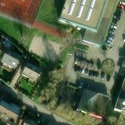 Sand Volleyball Court in Weil der Stadt, Baden-Württemberg — aerial view