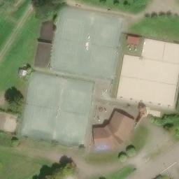 Sand Volleyball Court, Rheinmünster — aerial view