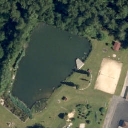 Sand Volleyball Court — aerial view