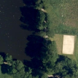 Sand Volleyball Court — aerial view