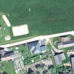 Sand Volleyball Court — aerial view
