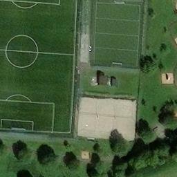 Sand Volleyball Court in Heerstraße, Baden-Württemberg — aerial view