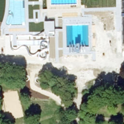 Sand Volleyball Court — aerial view
