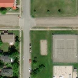 Rainy River Beach Volleyball Court — aerial view